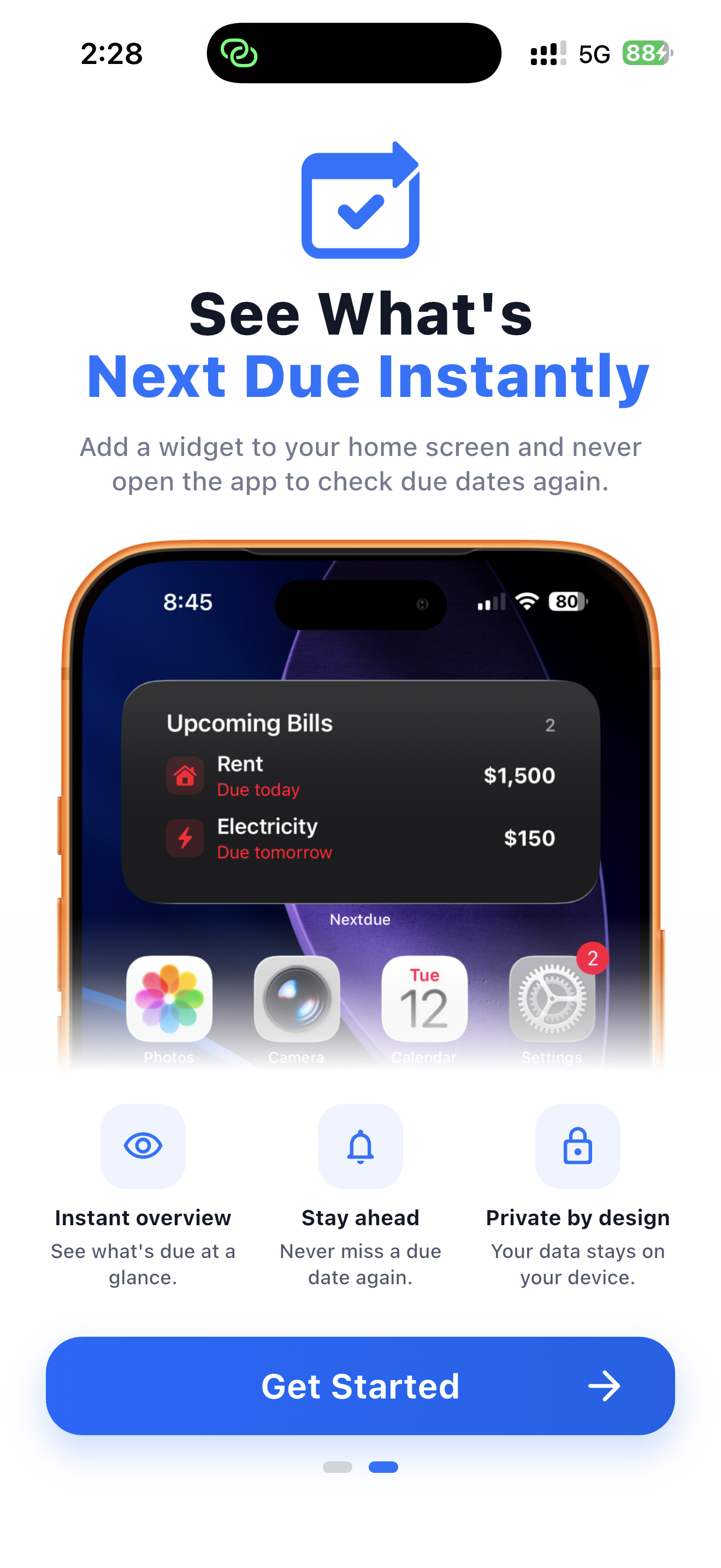 Widget onboarding